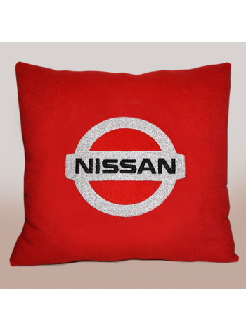 Подушка с вышивкой Nissan