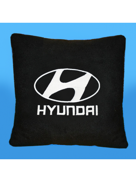 Подушка с вышивкой Hyundai