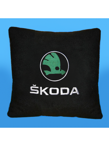 Подушка с вышивкой Skoda