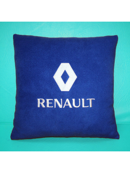 Подушка с вышивкой Renault 2