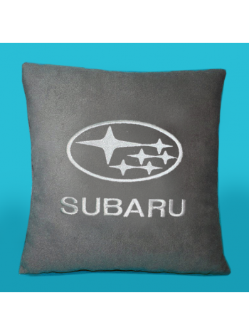 Подушка с вышивкой Subaru