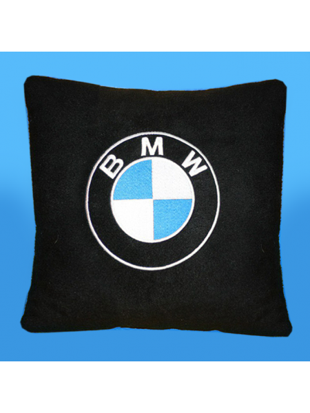 Подушка с вышивкой BMW
